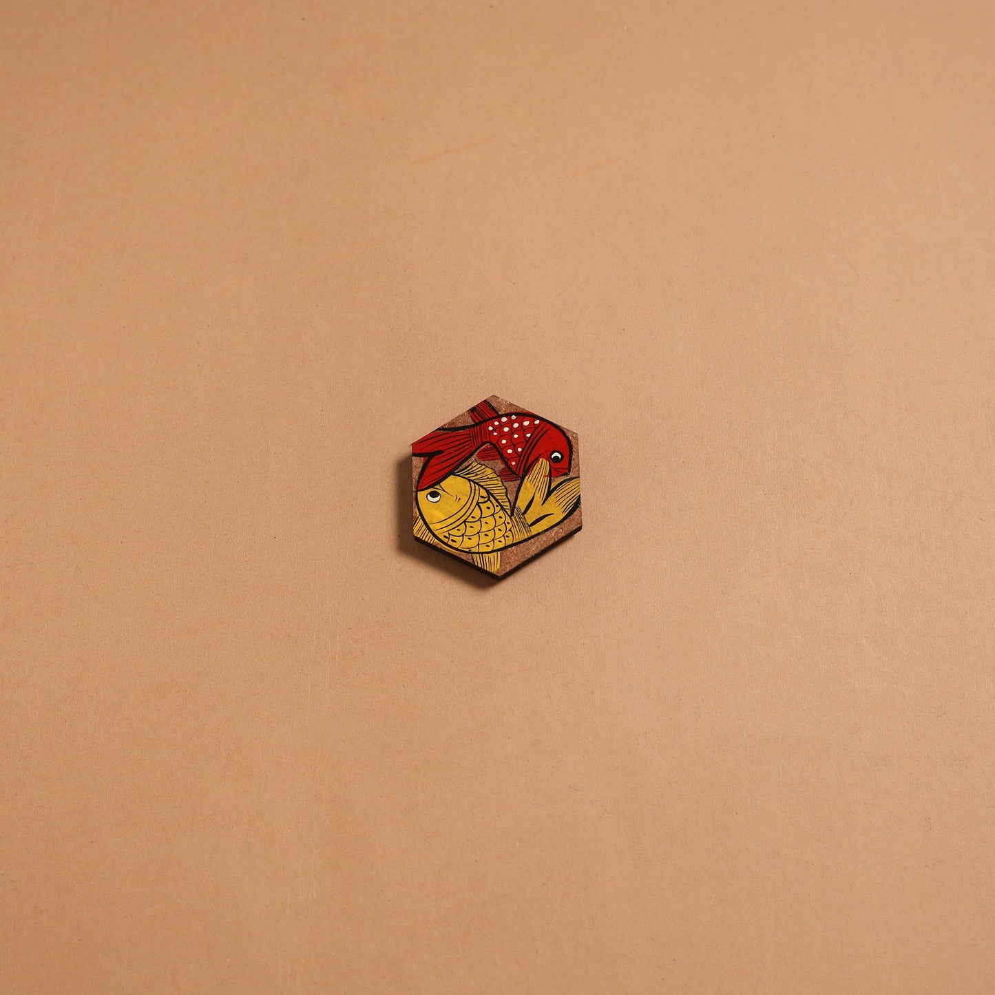 Patua handpainted wooden fridge magnet 148 - handcrafted