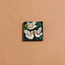 Patua handpainted wooden fridge magnet 89 - handcrafted