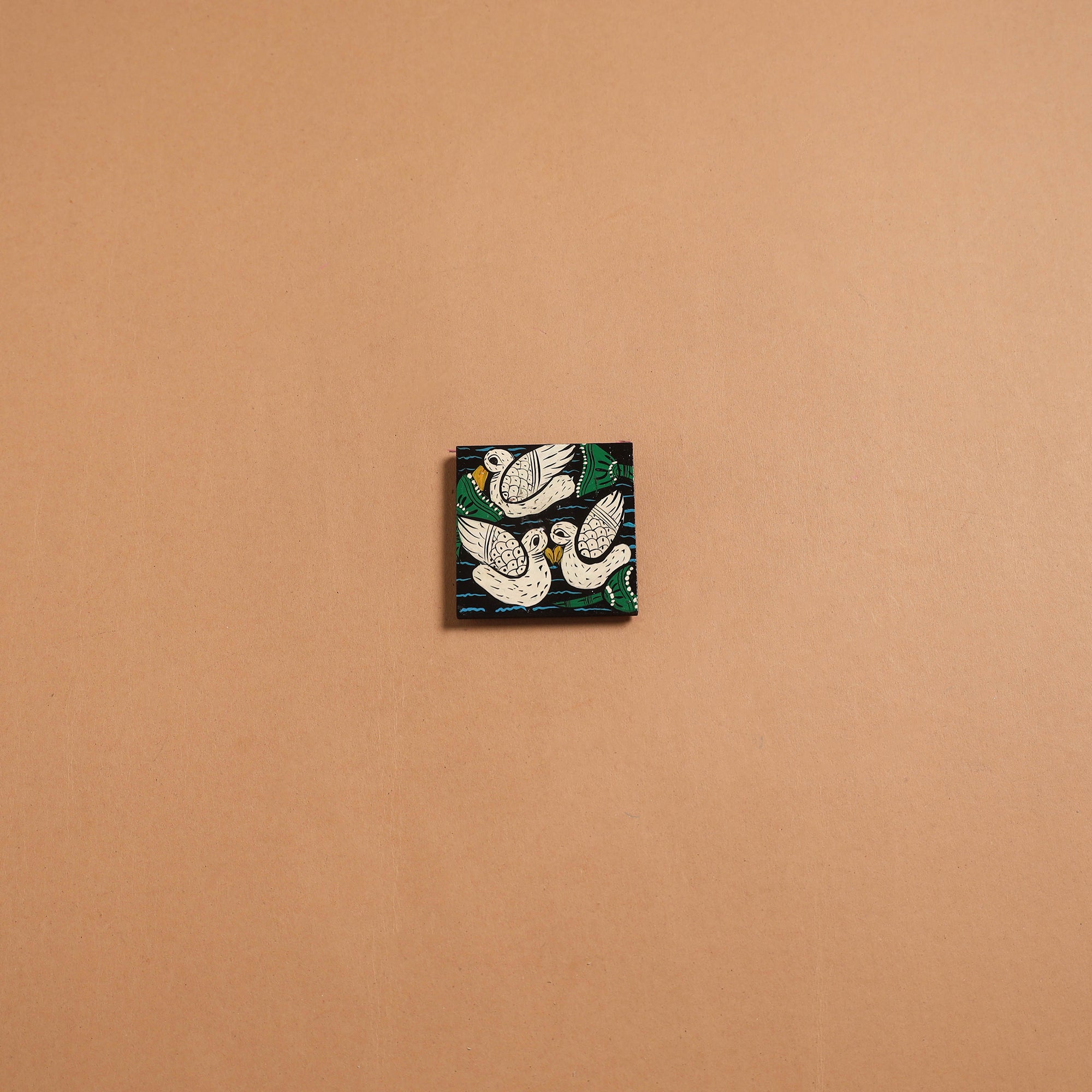 Patua handpainted wooden fridge magnet 89 - handcrafted