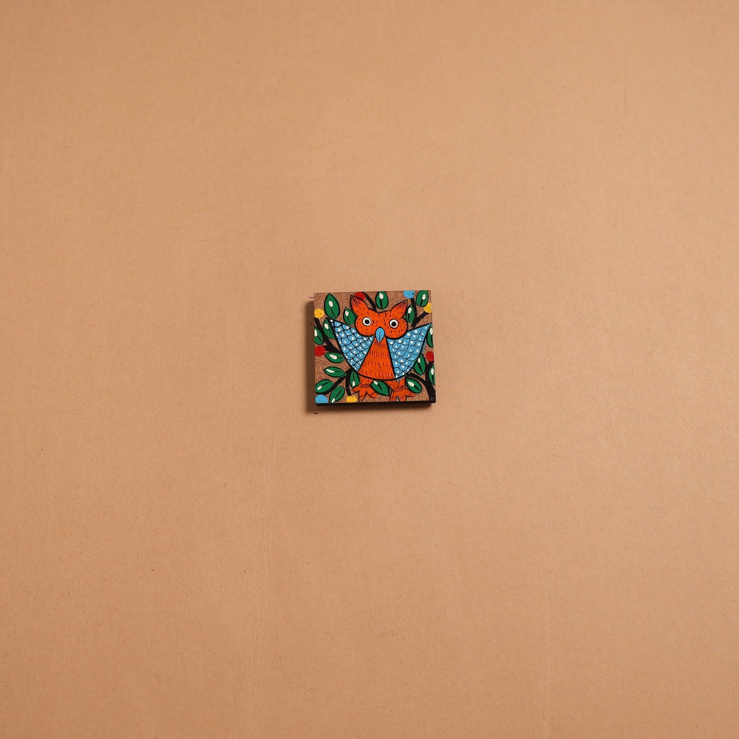 Patua handpainted wooden fridge magnet 91 - handcrafted