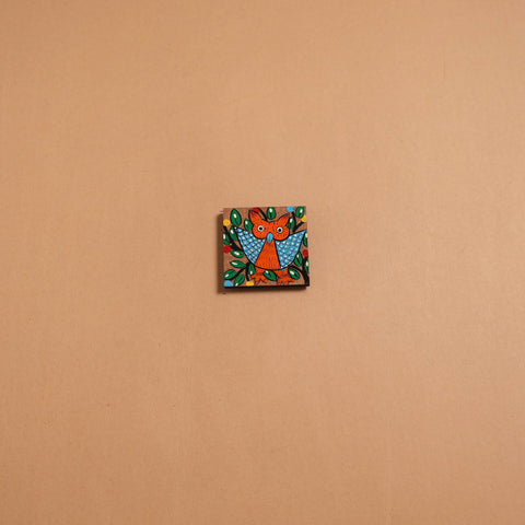 Patua handpainted wooden fridge magnet 91 - handcrafted