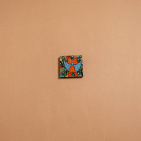 Patua handpainted wooden fridge magnet 91 - handcrafted