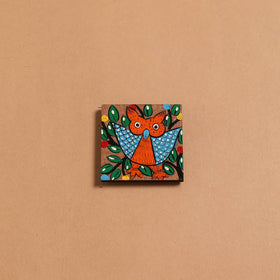 Patua handpainted wooden fridge magnet 91 - handcrafted