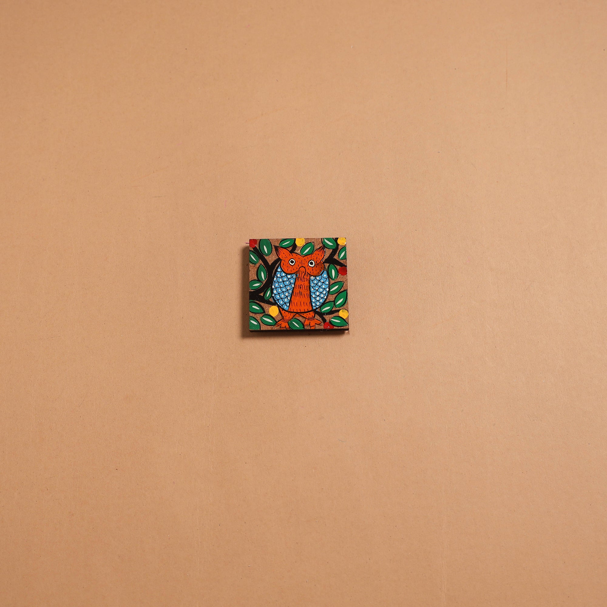 Patua handpainted wooden fridge magnet 94 - handcrafted