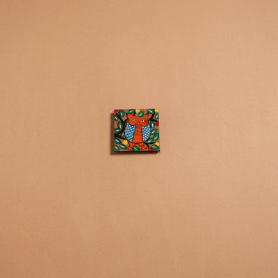 Patua handpainted wooden fridge magnet 94 - handcrafted