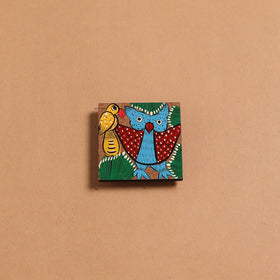 Patua handpainted wooden fridge magnet 95 - handcrafted