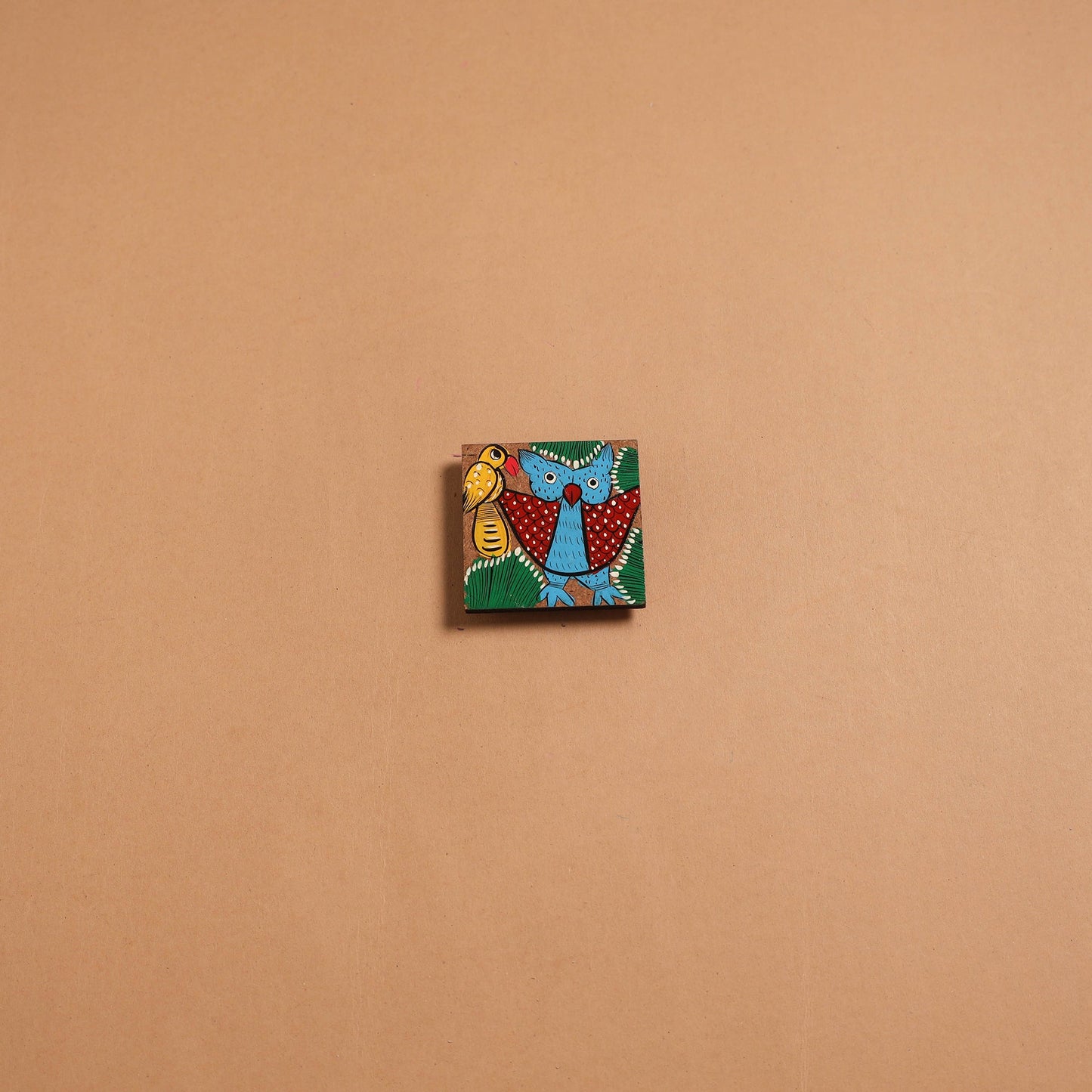 Patua handpainted wooden fridge magnet 95 - handcrafted