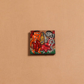 Patua handpainted wooden fridge magnet 96 - handcrafted