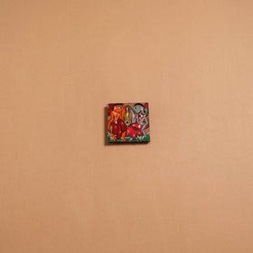 Patua handpainted wooden fridge magnet 96 - handcrafted