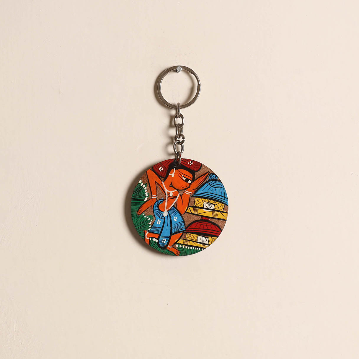 Patua handpainted wooden keychain 43 2025/1079-1