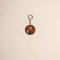 Patua handpainted wooden keychain 47 - handcrafted
