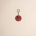 Patua handpainted wooden keychain 49 - handcrafted
