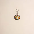 Patua handpainted wooden keychain 51 - handcrafted