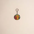 Patua handpainted wooden keychain 52 - handcrafted