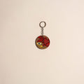 Patua handpainted wooden keychain 55 - handcrafted