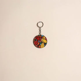 Patua handpainted wooden keychain 59 - handcrafted