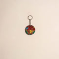 Patua handpainted wooden keychain 65 - handcrafted