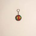 Patua handpainted wooden keychain 68 - handcrafted