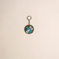 Patua handpainted wooden keychain 72 - handcrafted