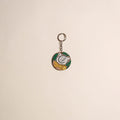 Patua handpainted wooden keychain 73 - handcrafted