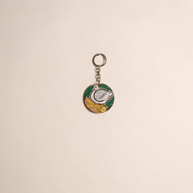 Patua handpainted wooden keychain 73 - handcrafted