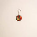 Patua handpainted wooden keychain 80 - handcrafted