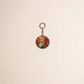 Patua handpainted wooden keychain 84 - handcrafted