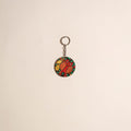 Patua handpainted wooden keychain 85 - handcrafted