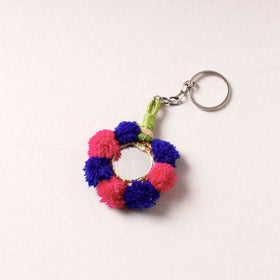 Multicolor Patwa Bead & Seashell Work Handmade Keychain 