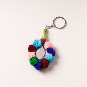 Multicolor Patwa Bead & Seashell Work Handmade Keychain 