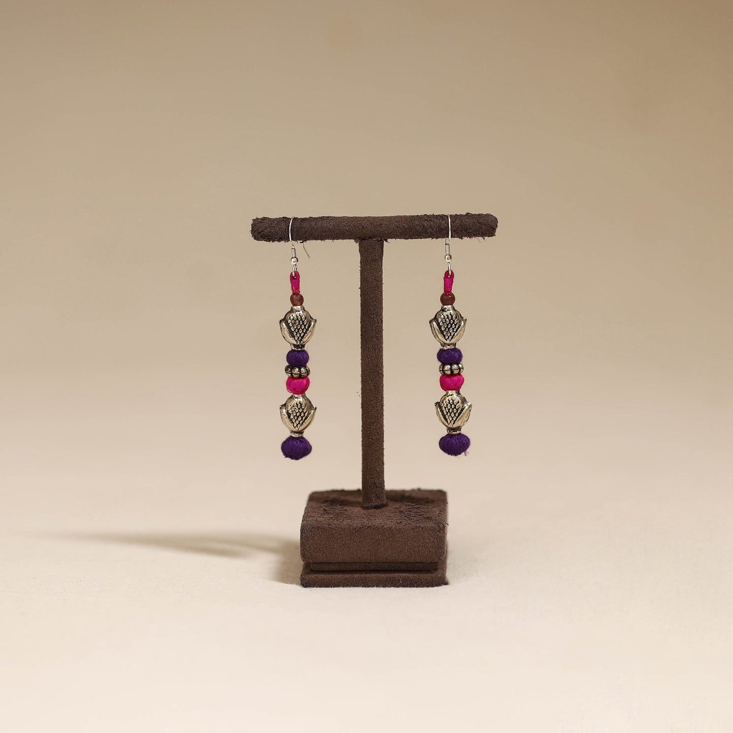 Multicolor - patwa thread beads earrings by kailash 62