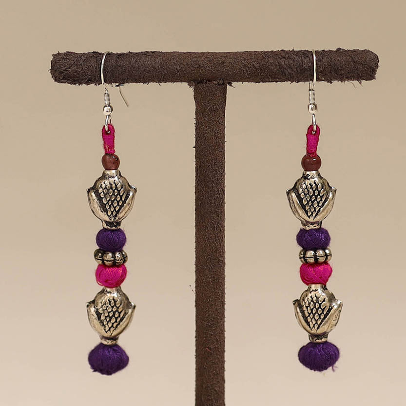 Multicolor - patwa thread beads earrings by kailash 62