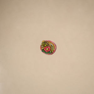 Peacock with flower - tholu bommalata leather puppet fridge