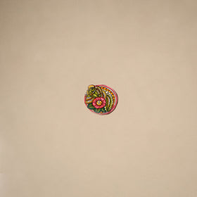 Peacock with flower - tholu bommalata leather puppet fridge