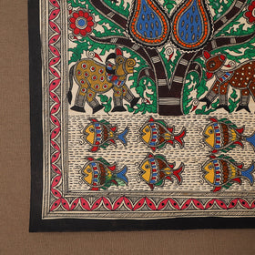 Handpainted madhubani painting by hira devi (14 x 11 in) 32