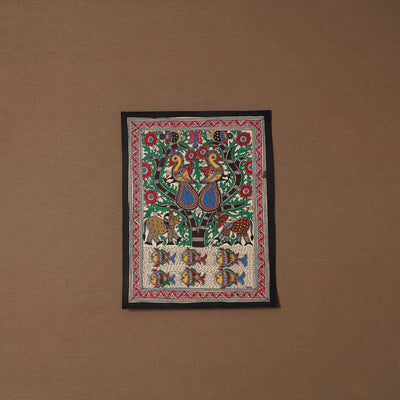 Handpainted madhubani painting by hira devi (14 x 11 in) 32