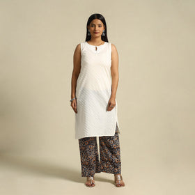  Multicolor Pedana Block Print Cotton Kalamkari Palazzo