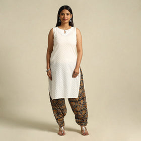  Multicolor Pedana Block Print Cotton Kalamkari Salwar
