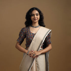 Pedana cotton natural dyed kalamkari readymade blouse 12