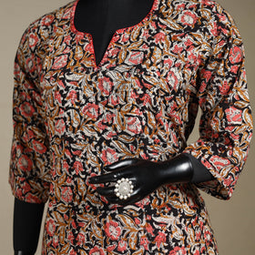 Red - pedana natural dyed cotton a-line hand embroidery