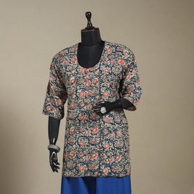 Multicolor - pedana natural dyed cotton short kalamkari