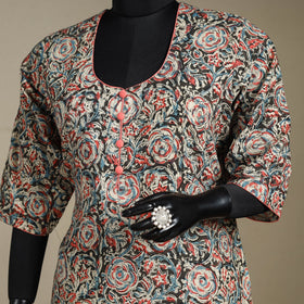 Multicolor - pedana natural dyed cotton short kalamkari