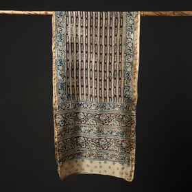 Pedana Block Print Chanderi Silk Kalamkari Stole