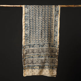 Multicolor Pedana Block Print Chanderi Silk Kalamkari Stole