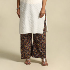  Multicolor Pedana Block Print Cotton Kalamkari Palazzo