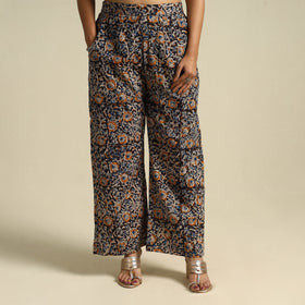  Multicolor Pedana Block Print Cotton Kalamkari Palazzo