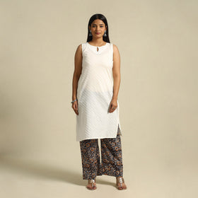  Multicolor Pedana Block Print Cotton Kalamkari Palazzo