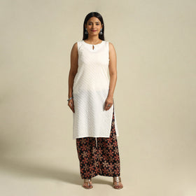  Multicolor Pedana Block Print Cotton Kalamkari Palazzo