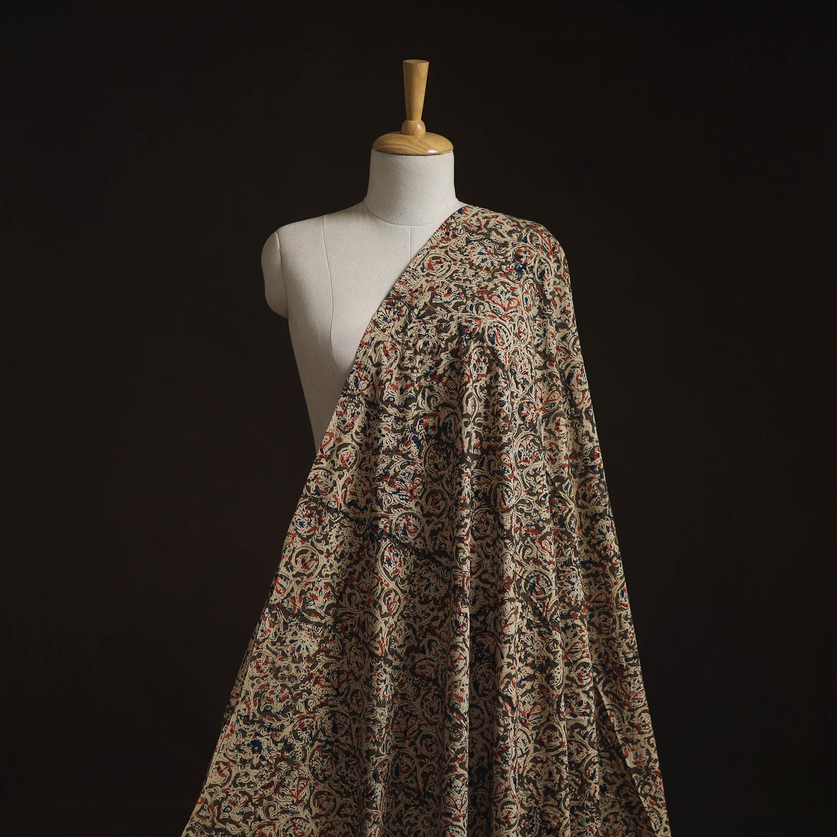 Pedana hand block print natural dyed cotton kalamkari