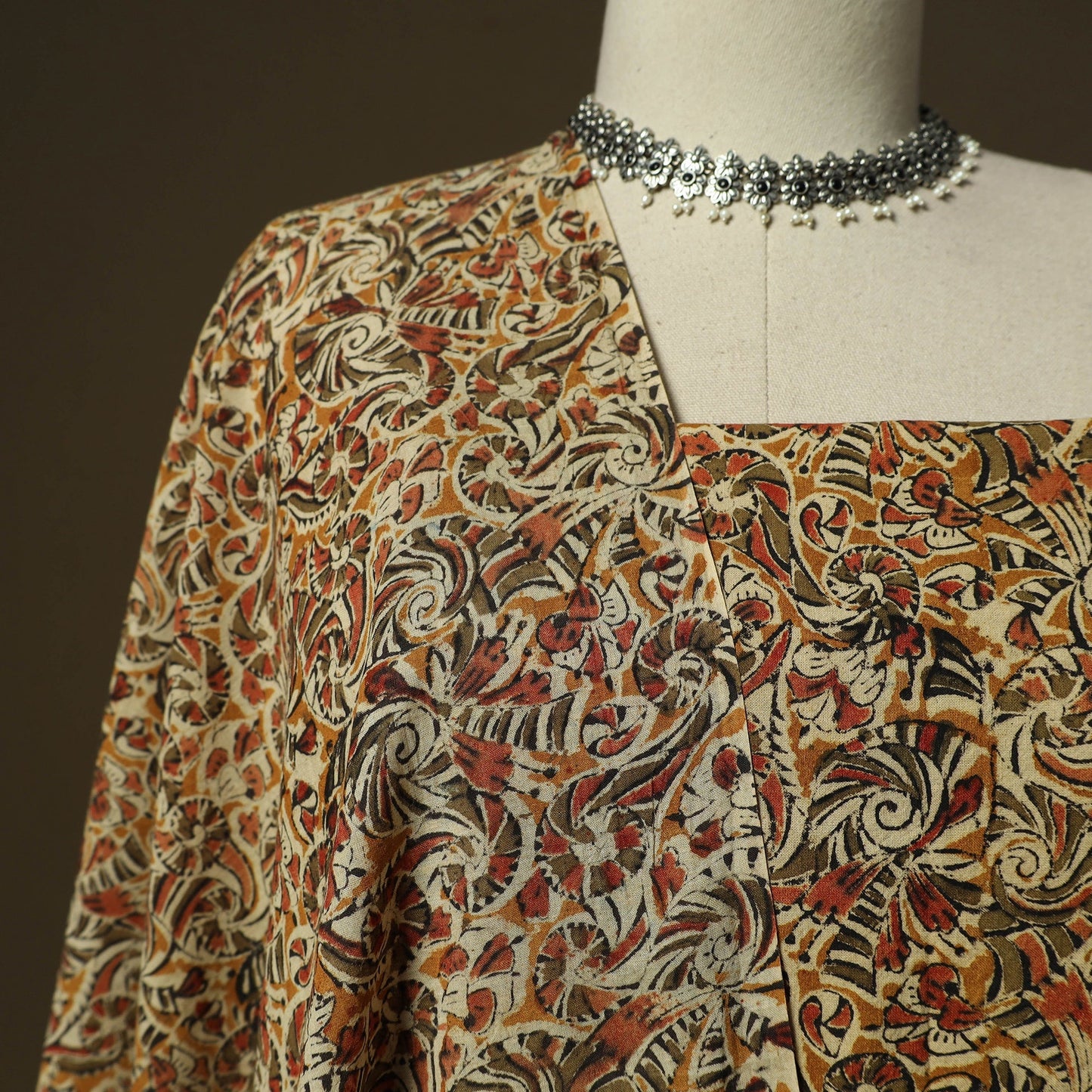 Pedana hand block print natural dyed cotton kalamkari 2pc